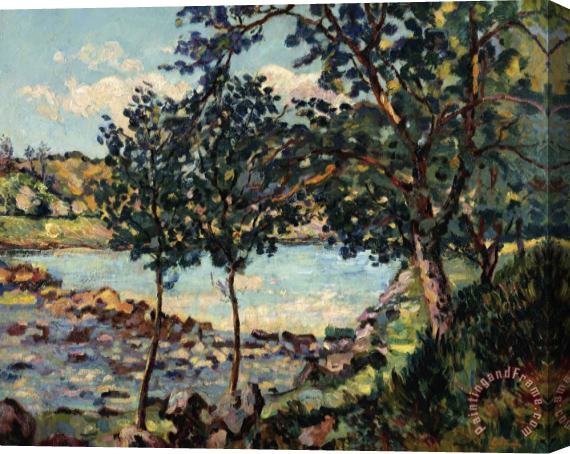 Armand Guillaumin River Landscape Stretched Canvas Painting / Canvas Art