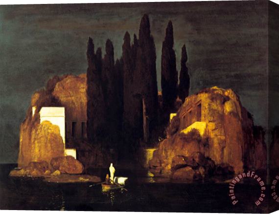Arnold Bocklin Isle of The Dead Version I Stretched Canvas Painting / Canvas Art