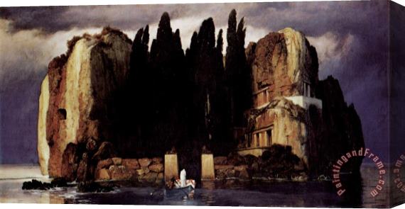 Arnold Bocklin Isle of The Dead Version V Stretched Canvas Print / Canvas Art