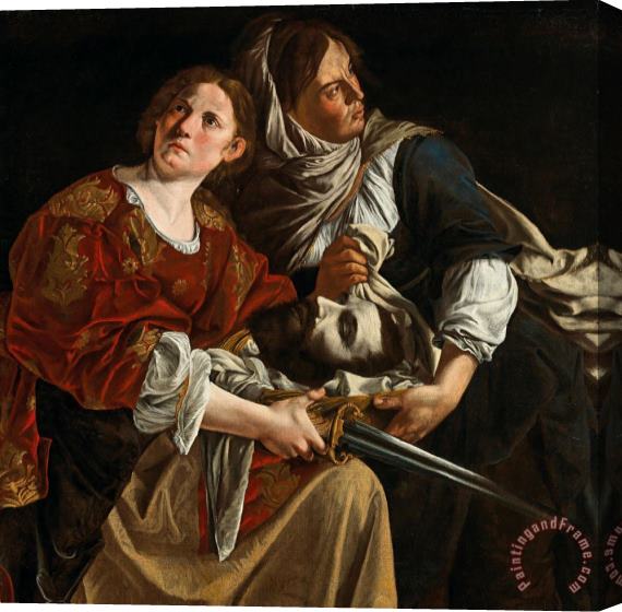 Artemisia Gentileschi Judith And Her Maidservant with The Head of Holofernes Stretched Canvas Painting / Canvas Art
