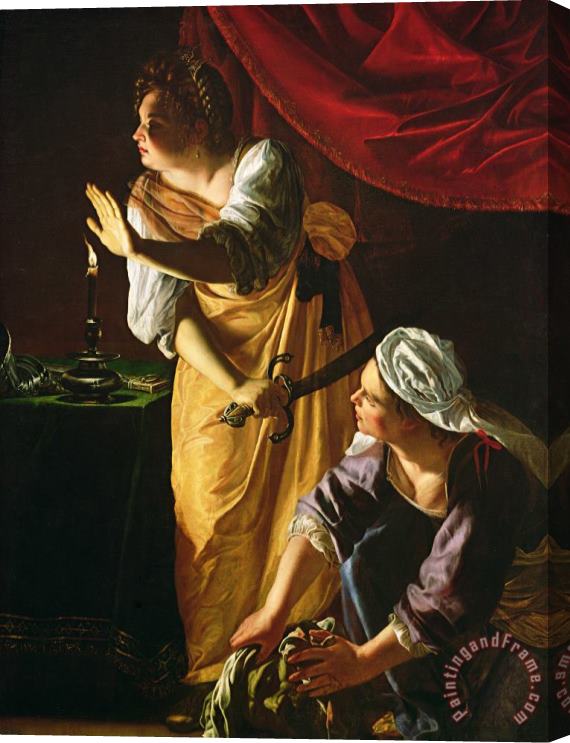 Artemisia Gentileschi  Judith and Maidservant with the Head of Holofernes Stretched Canvas Print / Canvas Art