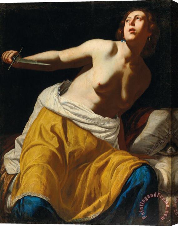 Artemisia Gentileschi Lucretia Stretched Canvas Painting / Canvas Art