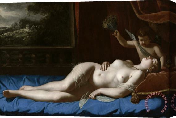 Artemisia Gentileschi Sleeping Venus Stretched Canvas Painting / Canvas Art