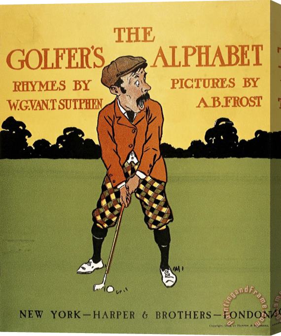 Arthur Burdett Frost I The Golfer's Alphabet Stretched Canvas Print / Canvas Art