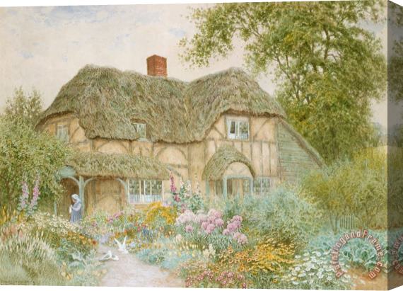 Arthur Claude Strachan A Surrey Cottage Stretched Canvas Print / Canvas Art