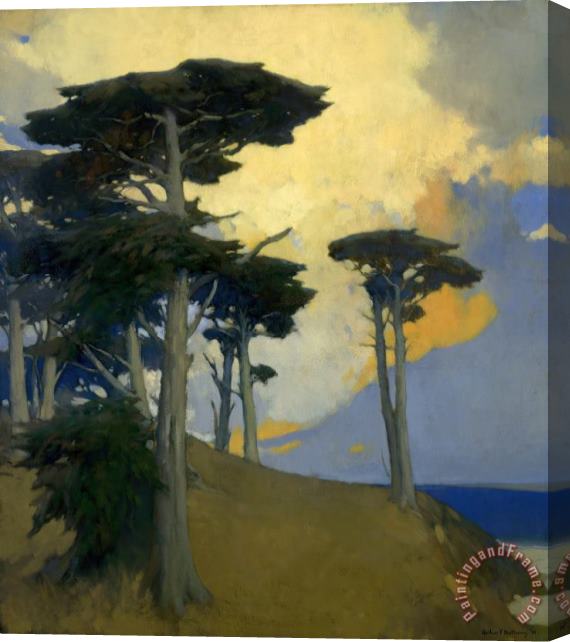 Arthur Frank Mathews Monterey Cypress Stretched Canvas Painting / Canvas Art