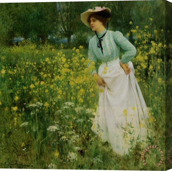 Arthur Hacker A Morning Walk Stretched Canvas Painting / Canvas Art
