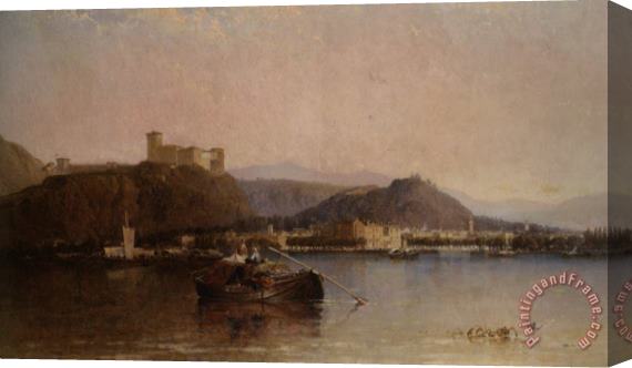 Arthur Joseph Meadows Arona Lago Maggiore Stretched Canvas Print / Canvas Art