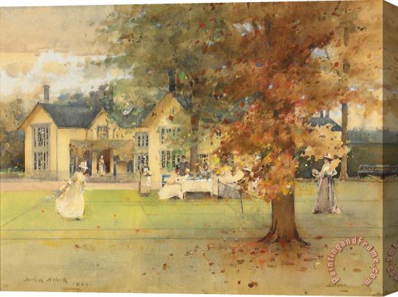 Arthur Melville The Lawn Tennis Party Stretched Canvas Painting / Canvas Art