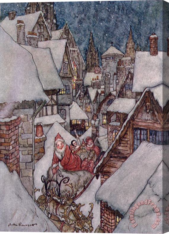 Arthur Rackham 'The Night Before Christmas Stretched Canvas Print / Canvas Art
