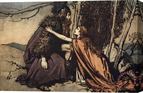 Arthur Rackham Father Father Tell Me What Ails Thee With Dismay Thou Art Filling Thy Child Stretched Canvas Painting / Canvas Art
