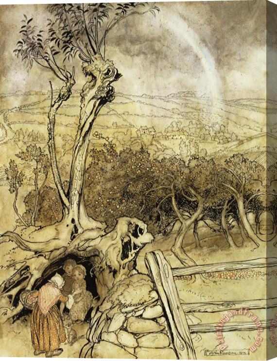 Arthur Rackham So Nobody Can Quite Explain Exactly Where The Rainbows End Stretched Canvas Print / Canvas Art