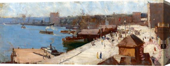 Arthur Streeton Circular Quay Stretched Canvas Painting / Canvas Art