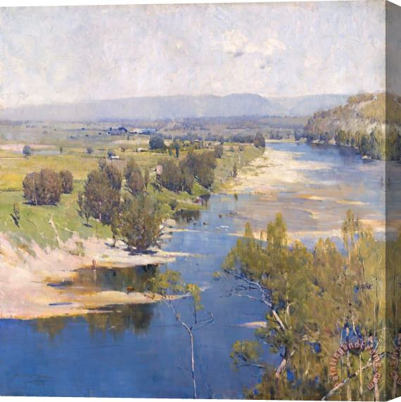 Arthur Streeton The Purple Noon's Transparent Might Stretched Canvas Painting / Canvas Art