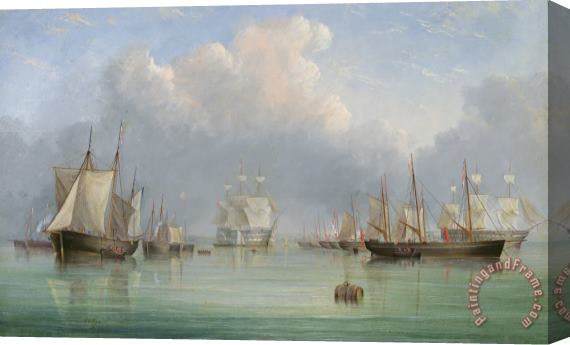 Arthur Wellington Fowles Ships Off Ryde Stretched Canvas Print / Canvas Art