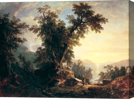Asher Brown Durand The Indian's Vespers Stretched Canvas Painting / Canvas Art
