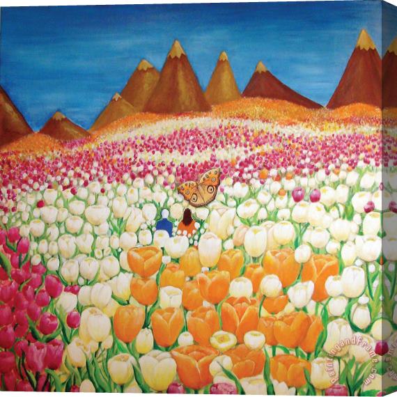Ashleigh Dyan Moore Flowers and Fields Alive with Thy Joy Stretched Canvas Painting / Canvas Art