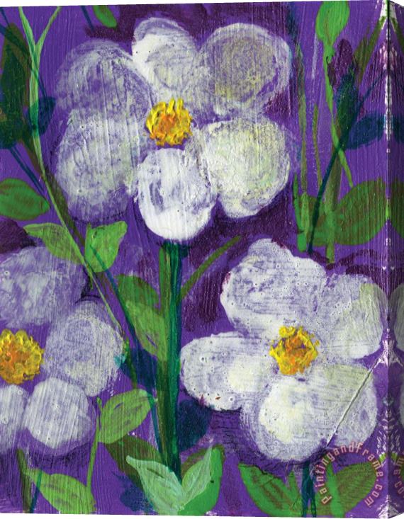 Ashleigh Dyan Moore Flowers in Moonlight Stretched Canvas Painting / Canvas Art