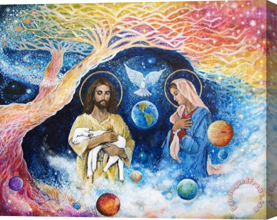 Ashleigh Dyan Moore Jesus Art - Cloud Colored Christ Come Stretched Canvas Print / Canvas Art
