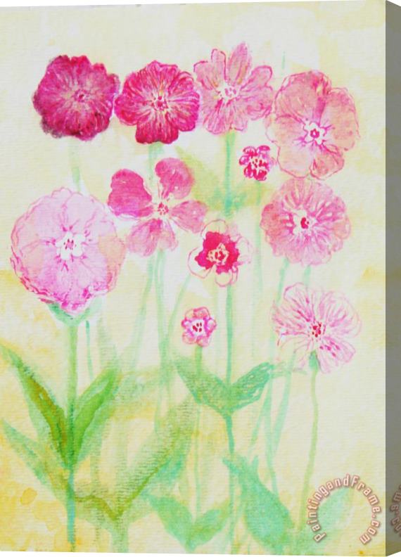 Ashleigh Dyan Moore Pink Flowers Stretched Canvas Print / Canvas Art
