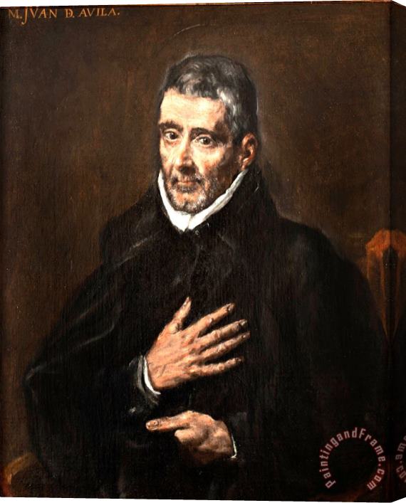 Attributed to El Greco Portrait of Juan De Avila Stretched Canvas Painting / Canvas Art