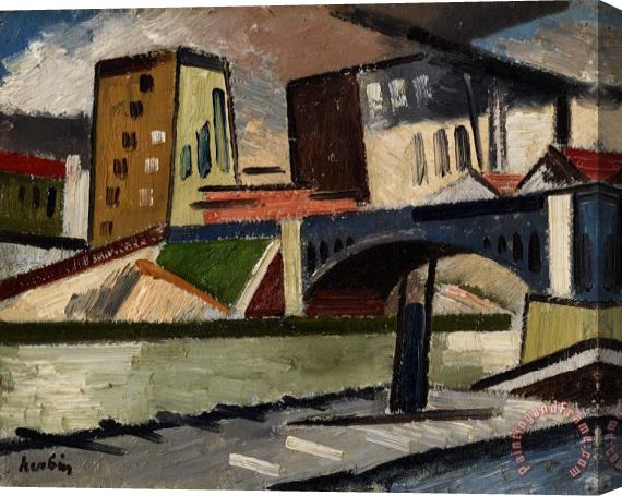 Auguste Herbin Le Pont Marie, Cote Aval, 1912 Stretched Canvas Painting / Canvas Art