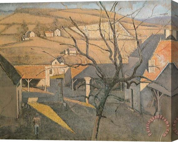 Balthasar Klossowski De Rola Balthus Large Landscape with a Tree 1957 Stretched Canvas Painting / Canvas Art