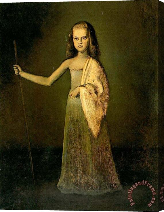 Balthasar Klossowski De Rola Balthus Princess Maria Volkonsky at The Age of Twelve 1945 Stretched Canvas Painting / Canvas Art