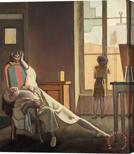 Balthasar Klossowski De Rola Balthus The Week with Four Thursdays 1949 Stretched Canvas Painting / Canvas Art