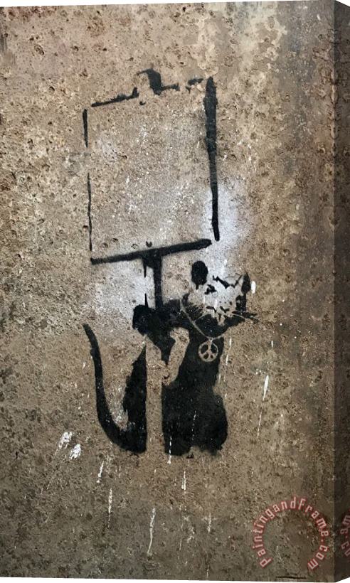 Banksy Anarchy Rat Peace Rat, 2003 Stretched Canvas Print / Canvas Art