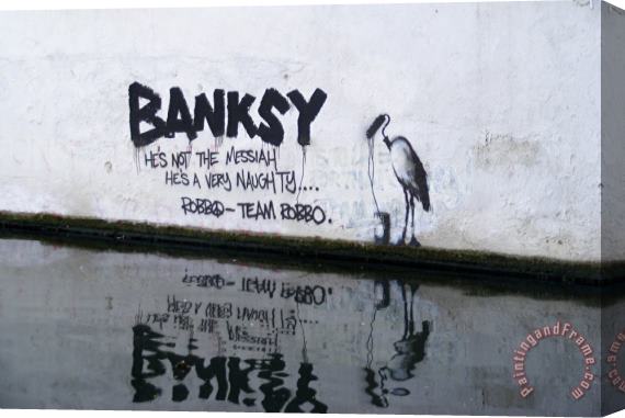 Banksy Banksy Street Art 2 Stretched Canvas Print / Canvas Art