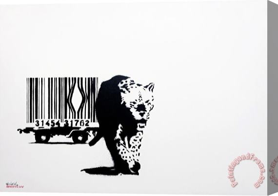 Banksy Barcode, 2003 Stretched Canvas Print / Canvas Art
