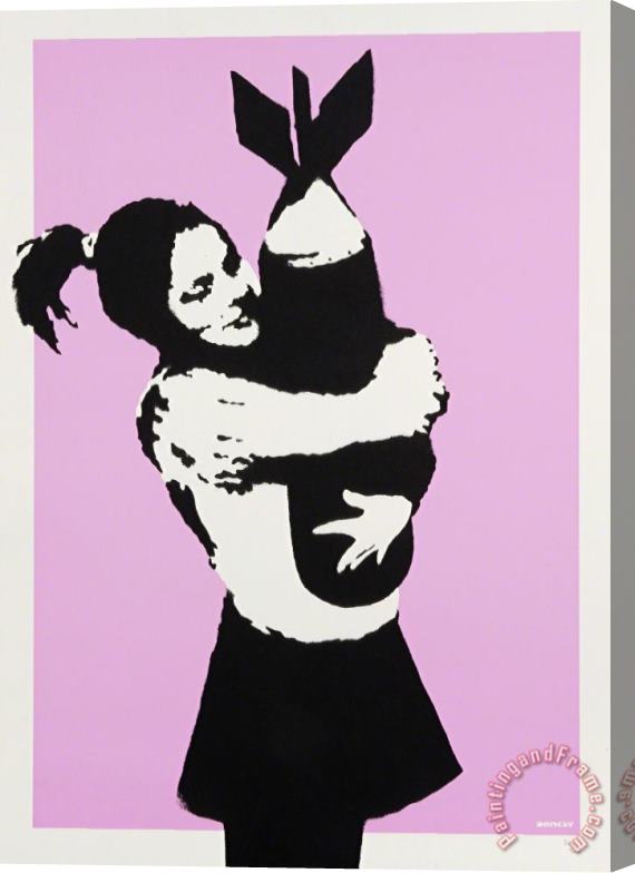 Banksy Bomb Love, 2004 Stretched Canvas Painting / Canvas Art