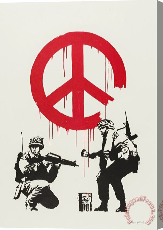 Banksy Cnd Soldiers, 2005 Stretched Canvas Painting / Canvas Art