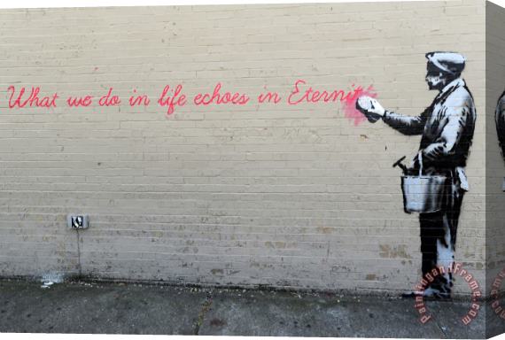 Banksy Echoes in Eternity Stretched Canvas Print / Canvas Art