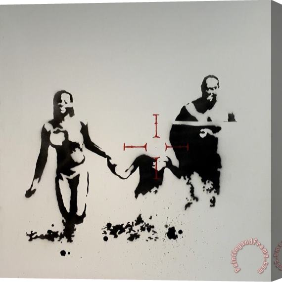 Banksy Family Portrait, 2003 Stretched Canvas Painting / Canvas Art