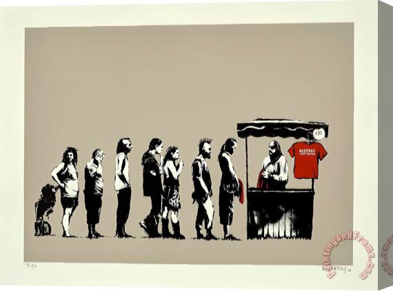 Banksy Festival Destroy Capitalism, 2006 Stretched Canvas Print / Canvas Art