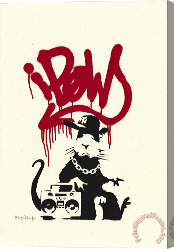 Banksy Gangsta Rat, 2004 Stretched Canvas Print / Canvas Art