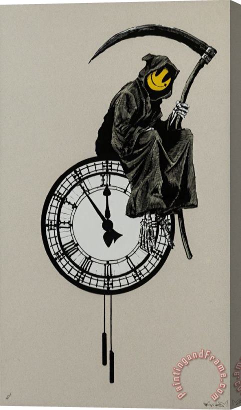 Banksy Grin Reaper, 2005 Stretched Canvas Print / Canvas Art