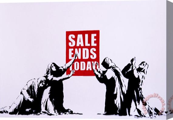 Banksy Sale Ends Today Stretched Canvas Painting / Canvas Art