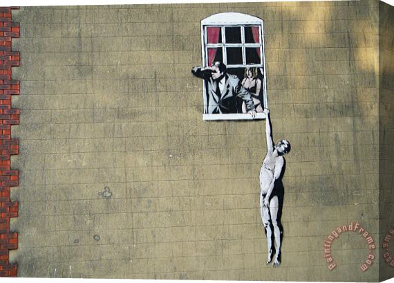 Banksy Window Lovers Park Street Stretched Canvas Painting / Canvas Art