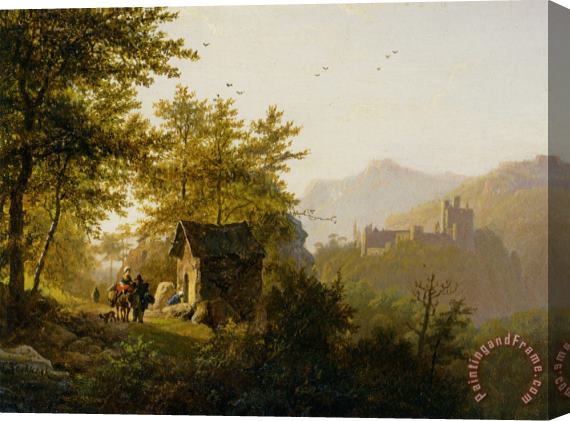 Barend Cornelis Koekkoek Paysage Montagneux Avec Chapelle Stretched Canvas Painting / Canvas Art