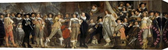Bartholomeus Van Der Helst Militiamen of The Company of Captain Roelof Bicker And Lieutenant Jan Michielsz. Blaeuw Stretched Canvas Painting / Canvas Art