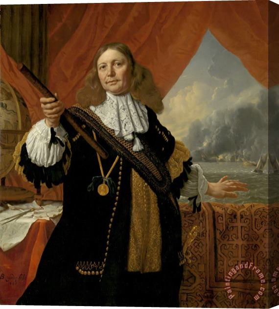 Bartholomeus Van Der Helst Portrait of Vice Admiral Johan De Liefde Stretched Canvas Print / Canvas Art