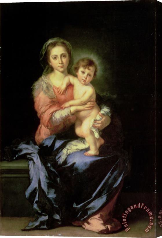 Bartolome Esteban Murillo Madonna And Child Stretched Canvas Painting / Canvas Art