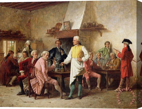 Benjamin Eugene Fichel A Gentleman's Debate Stretched Canvas Painting / Canvas Art