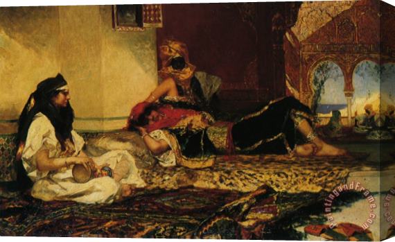 Benjamin Jean Joseph Constant In The Harem Stretched Canvas Painting / Canvas Art