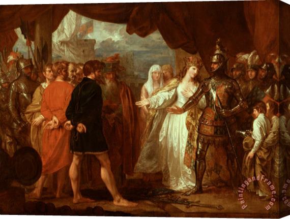 Benjamin West Queen Philippa Interceding for the Lives of the Burghers of Calais Stretched Canvas Print / Canvas Art