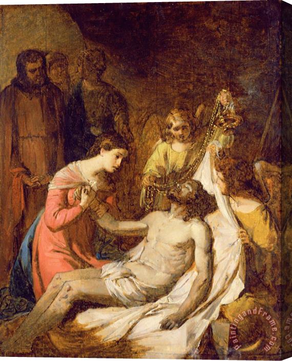 Benjamin West Study of the Lamentation on the Dead Christ Stretched Canvas Painting / Canvas Art