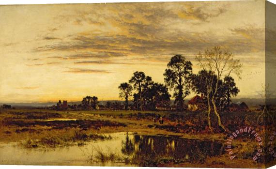 Benjamin William Leader When Sun is Set Stretched Canvas Painting / Canvas Art